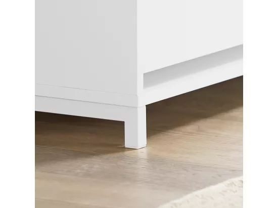 Banc à Chaussures Meuble à Chaussures avec Assise Coussin Rembourré, FSR105-W