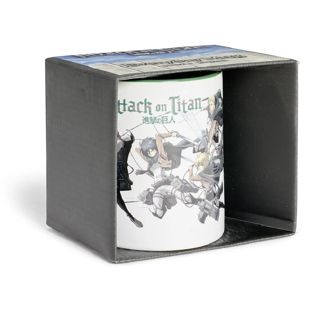 Mug Attaque des Titans vert et blanc 315ml