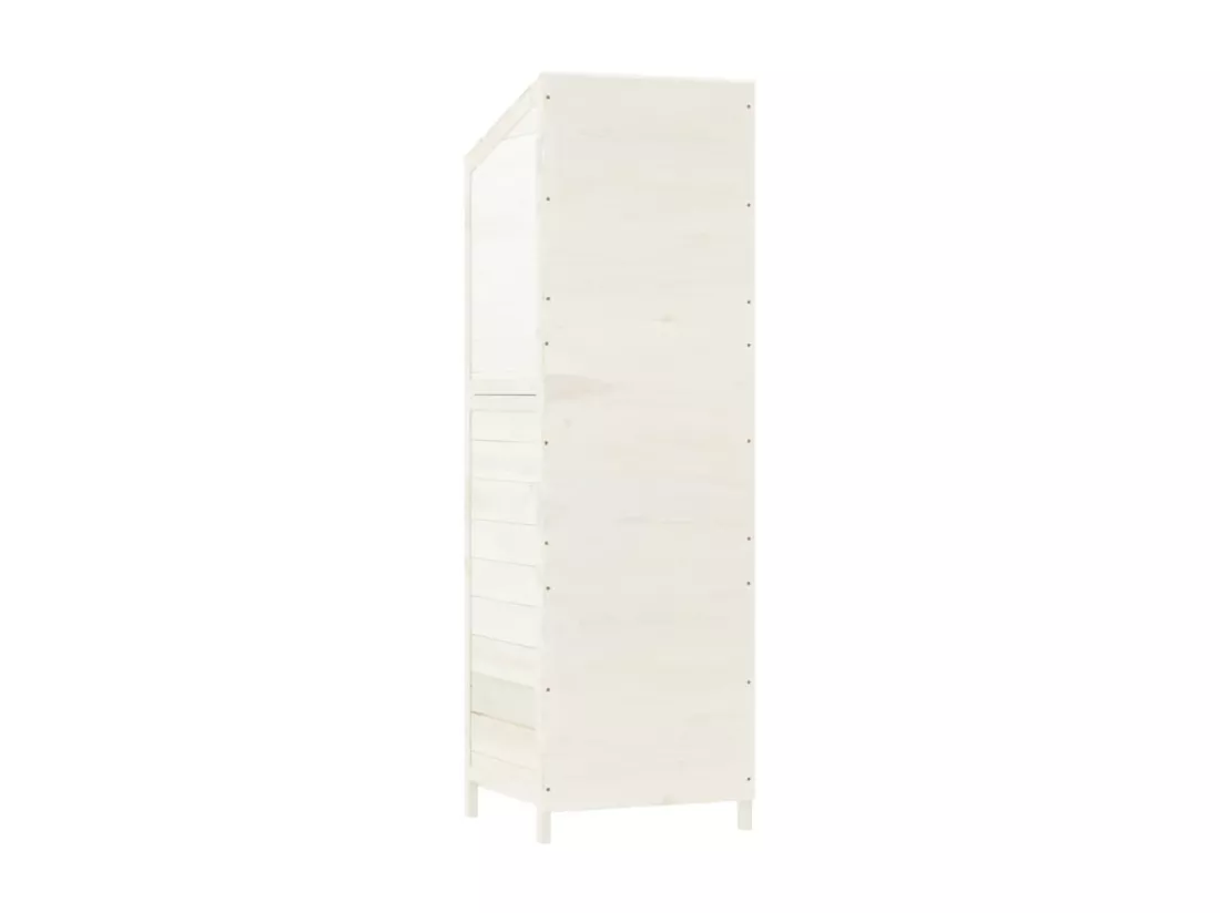 Remise de jardin Blanc 55x52x174,5 cm Bois de sapin solide