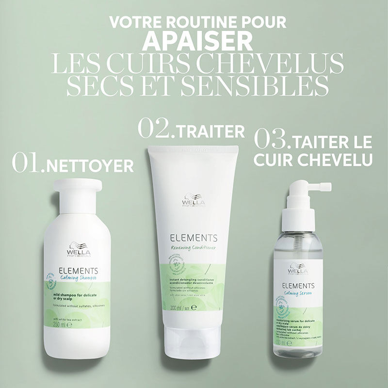 Shampooing apaisant pour cuir chevelu sec ou délicat Calming Elements 250ml