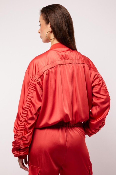 Fluresk roze dames jas