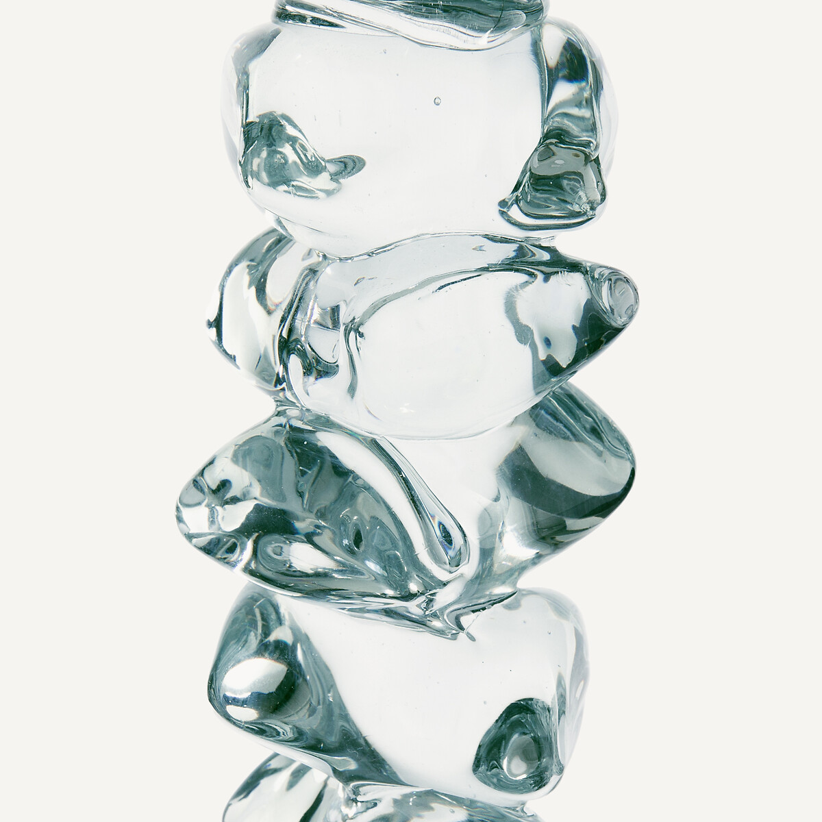 AM.PM<br>Castiçal de vidro transparente, 29,5 cm de altura, Qimera