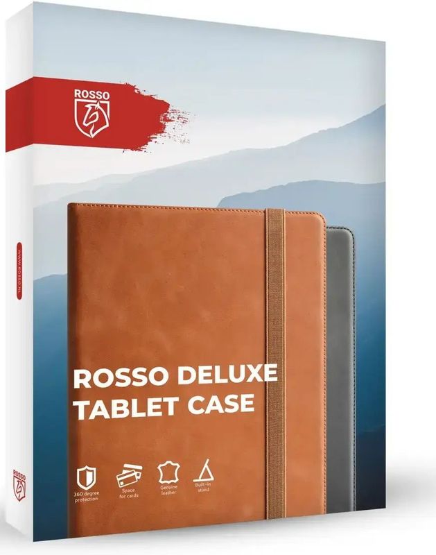 Rosso Deluxe - Book Case - Echt Leer - Bruin - Voor Apple iPad Air 11 (2024/2025)