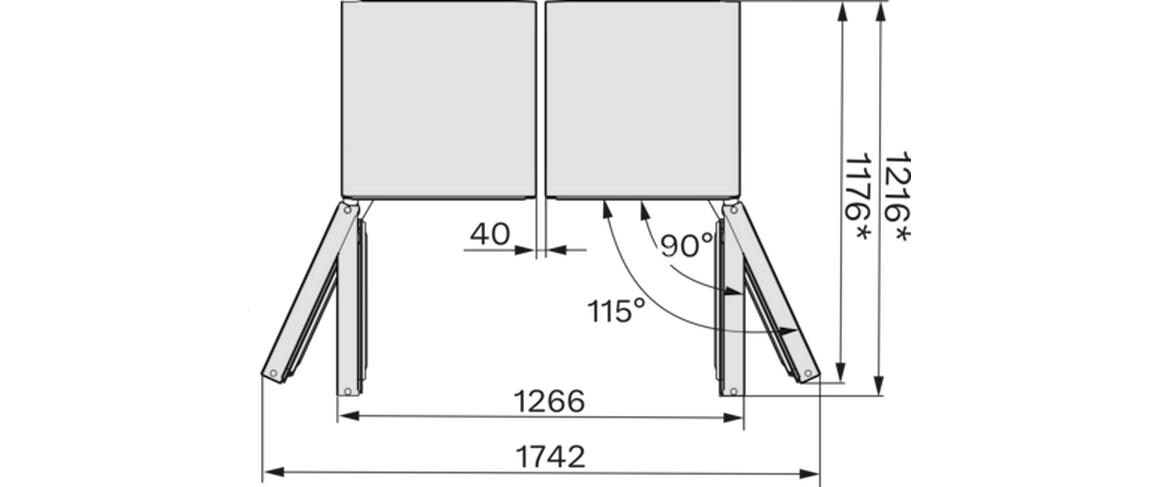 Kühlschrank KS 4383 DD Silber, Rechts<br>Stand-Kühlschrank
