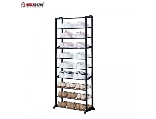 HERZBERG - Armoire Hg-8076: petit organisateur de porte-chaussures à 9 niveaux...