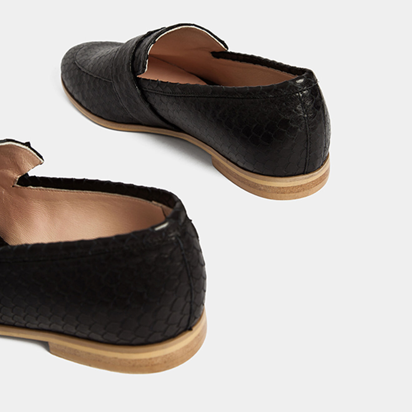 L37 Mocassins en Cuir Happy Monday noirs