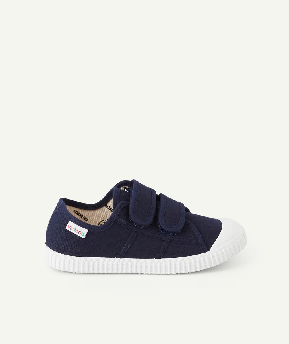 VICTORIABASKETS EN TOILE BLEU MARINE AVEC DOUBLE SCRATCH