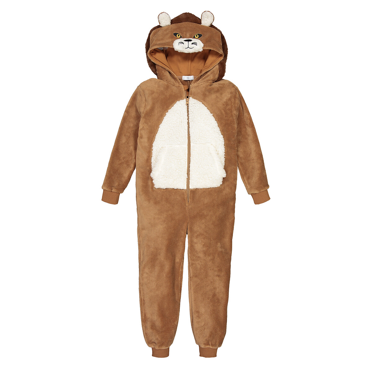 COLEÇÕES LA REDOUTE<br>Macacão com capuz de leão, em fleece