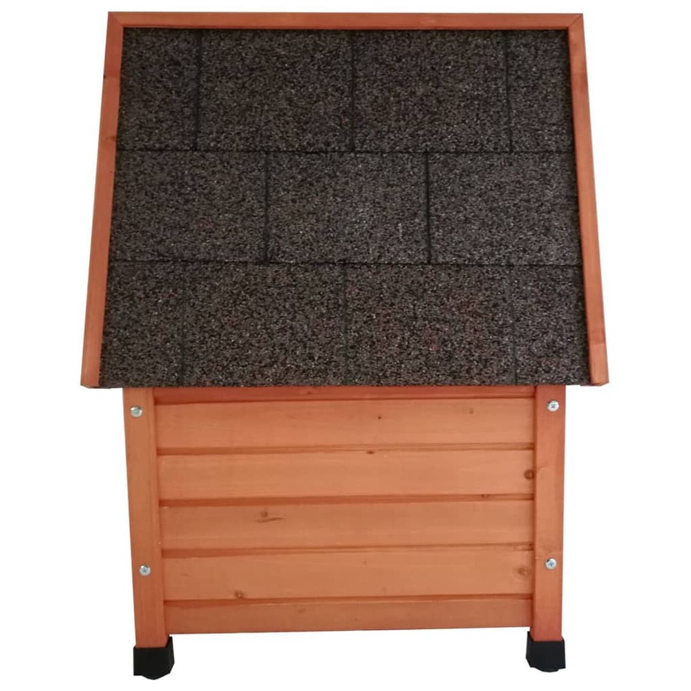 Maison pour chat d'extérieur xl 68,5x54x51,5 cm bois marron