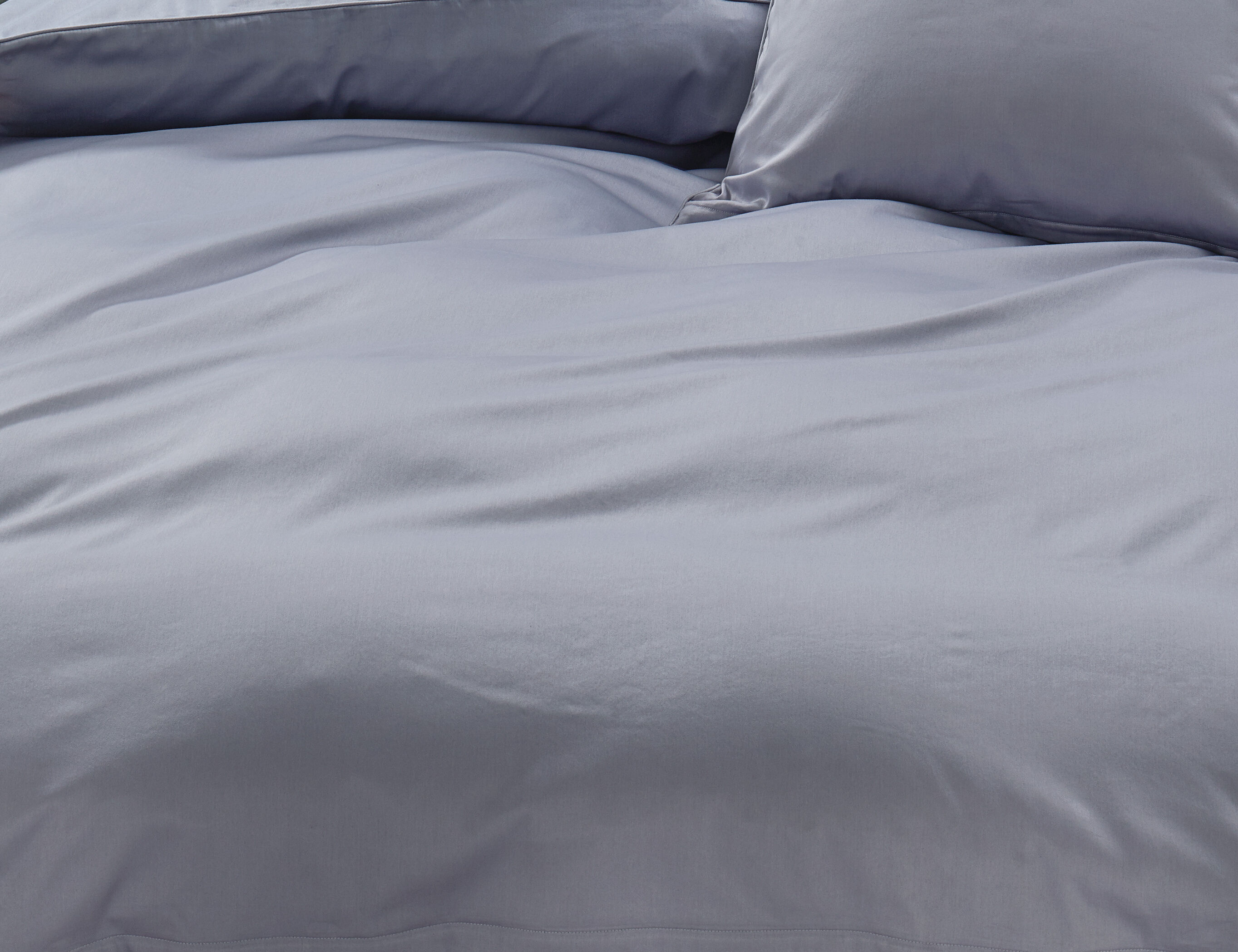 Uni Satin Bettwäsche mit Biese