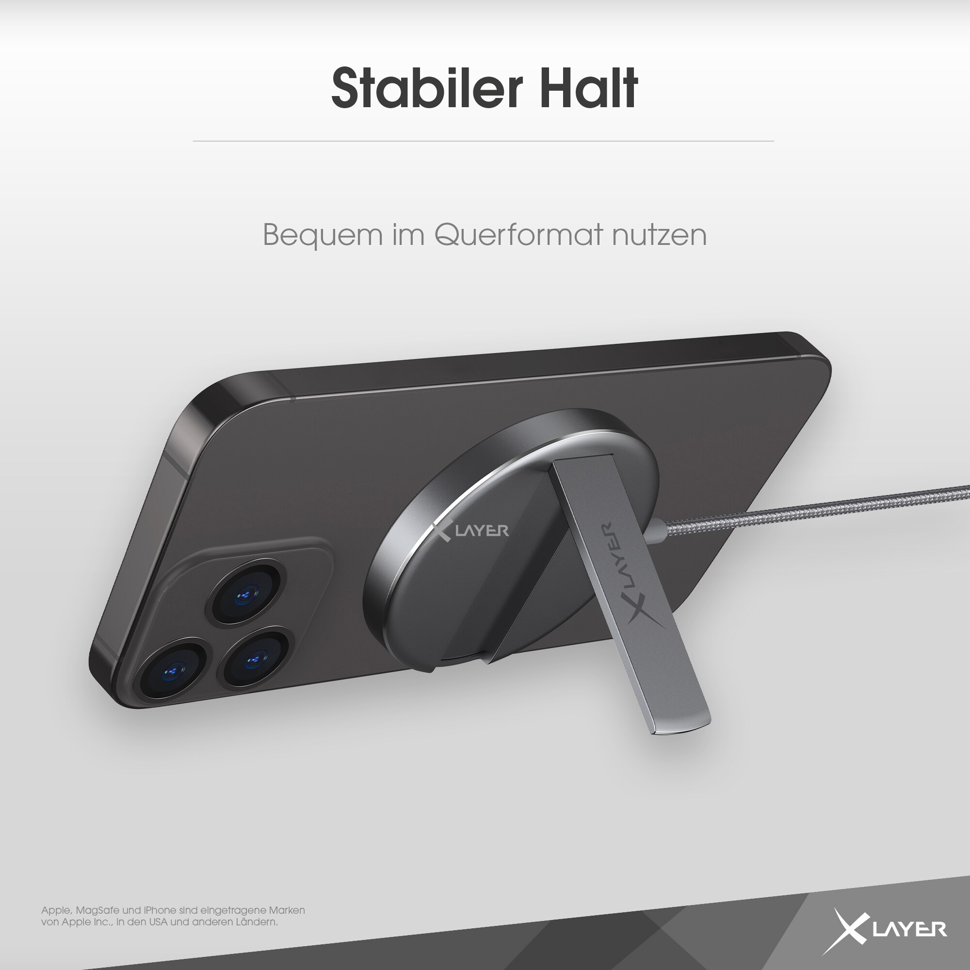 Xlayer WIRELESS MagFix Pro Ladestation Apple Wireless Charger I Magsafe Ladepad