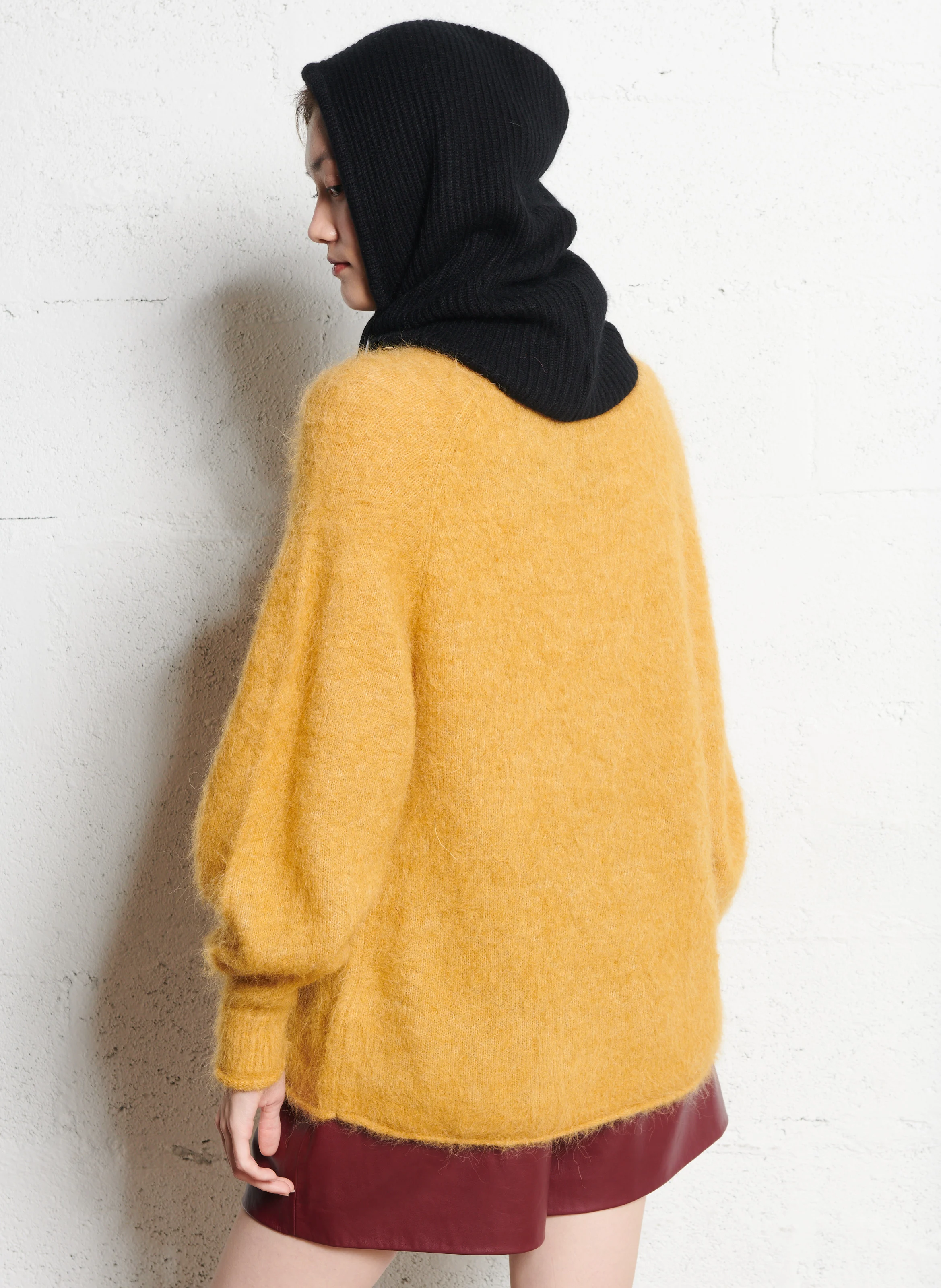 NUNY - Pull ample en alpaga mélangé | Marron