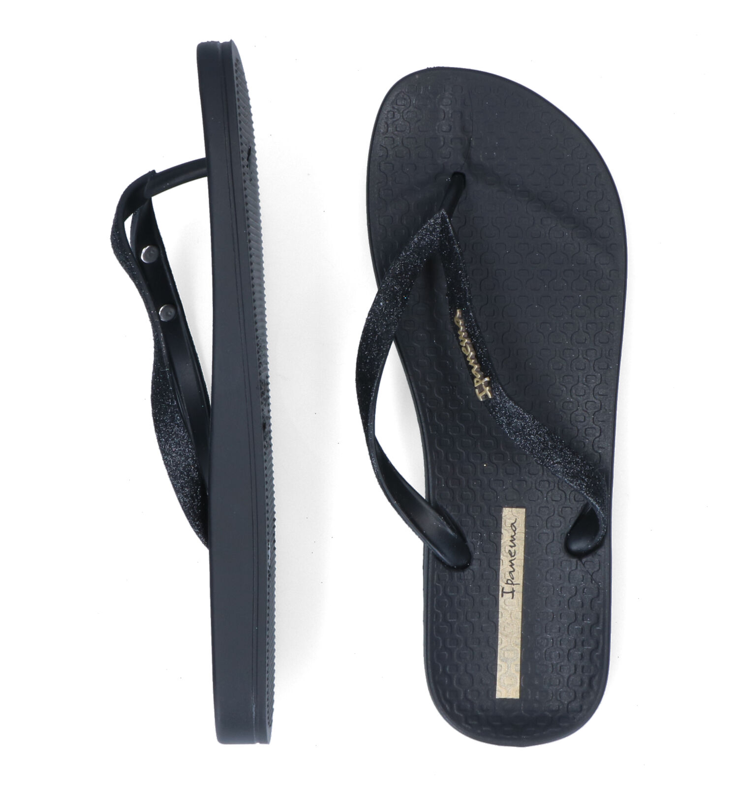 Teenslippers zwart