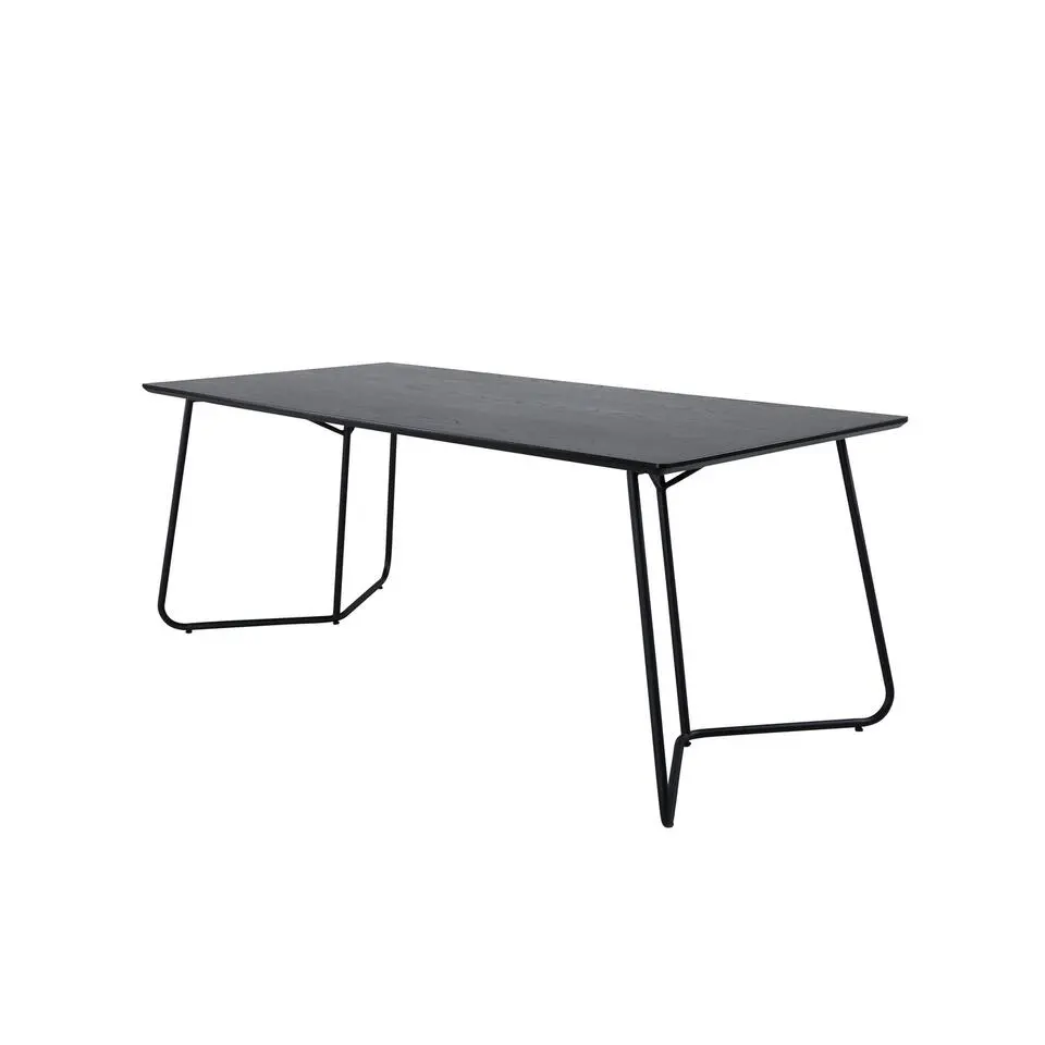 Eettafel Zwart Hout - 190x90x75cm - Petra