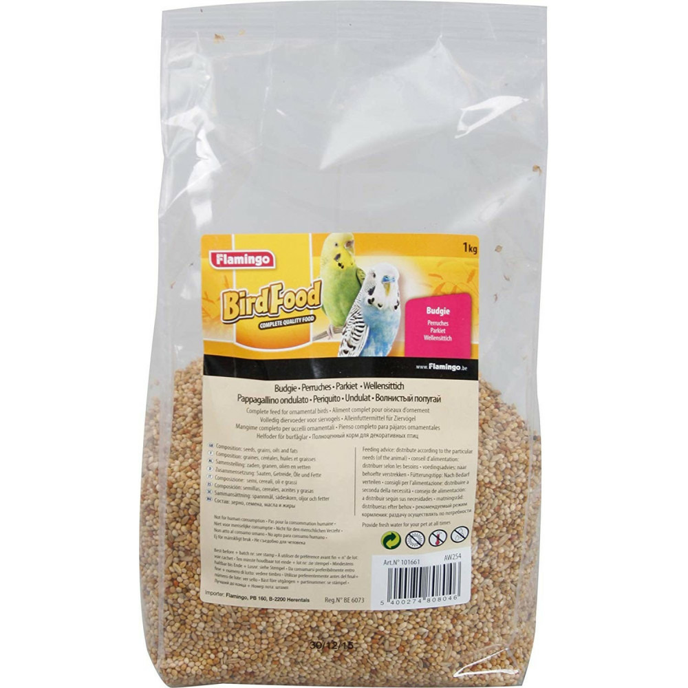 Mélange de graine pour perruche. Sac de 1 kg.