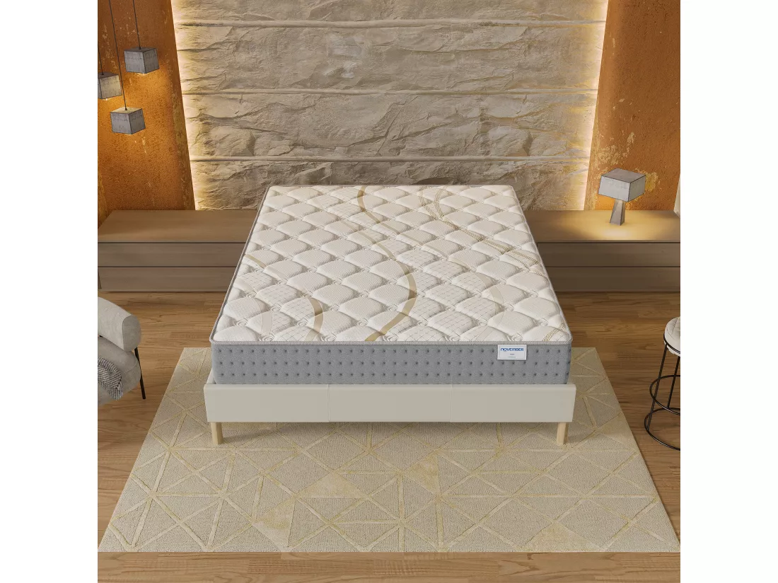 Matelas 120x190cm - Ressorts ensachés + Mousse HR - Épaisseur 25cm