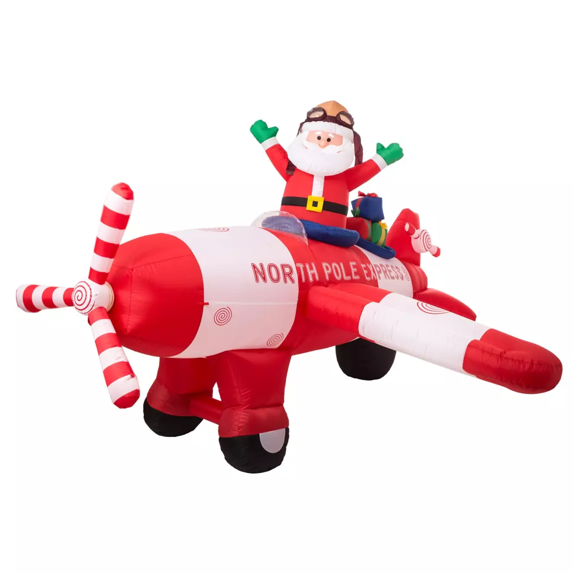 Père Noël Gonflable (H145 cm) Avion rigolo