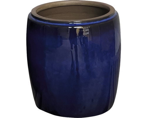 Lafiora Jia keramische plantenpot, Ø 25 cm, H 25 cm, koningsblauw