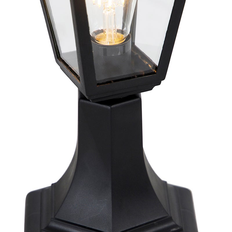 Klassieke zwarte buitenpaal 44 cm IP44 - Capital
