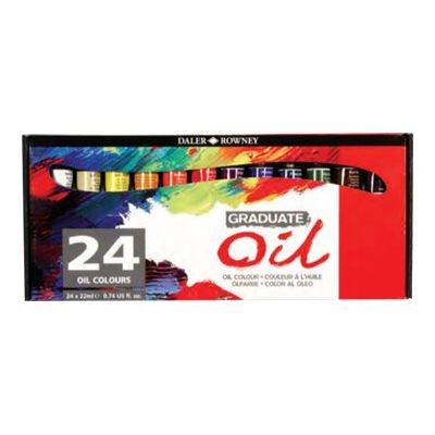 Daler-Rowney Graduate - Peinture à huile - pack de 24 - 22 ml
