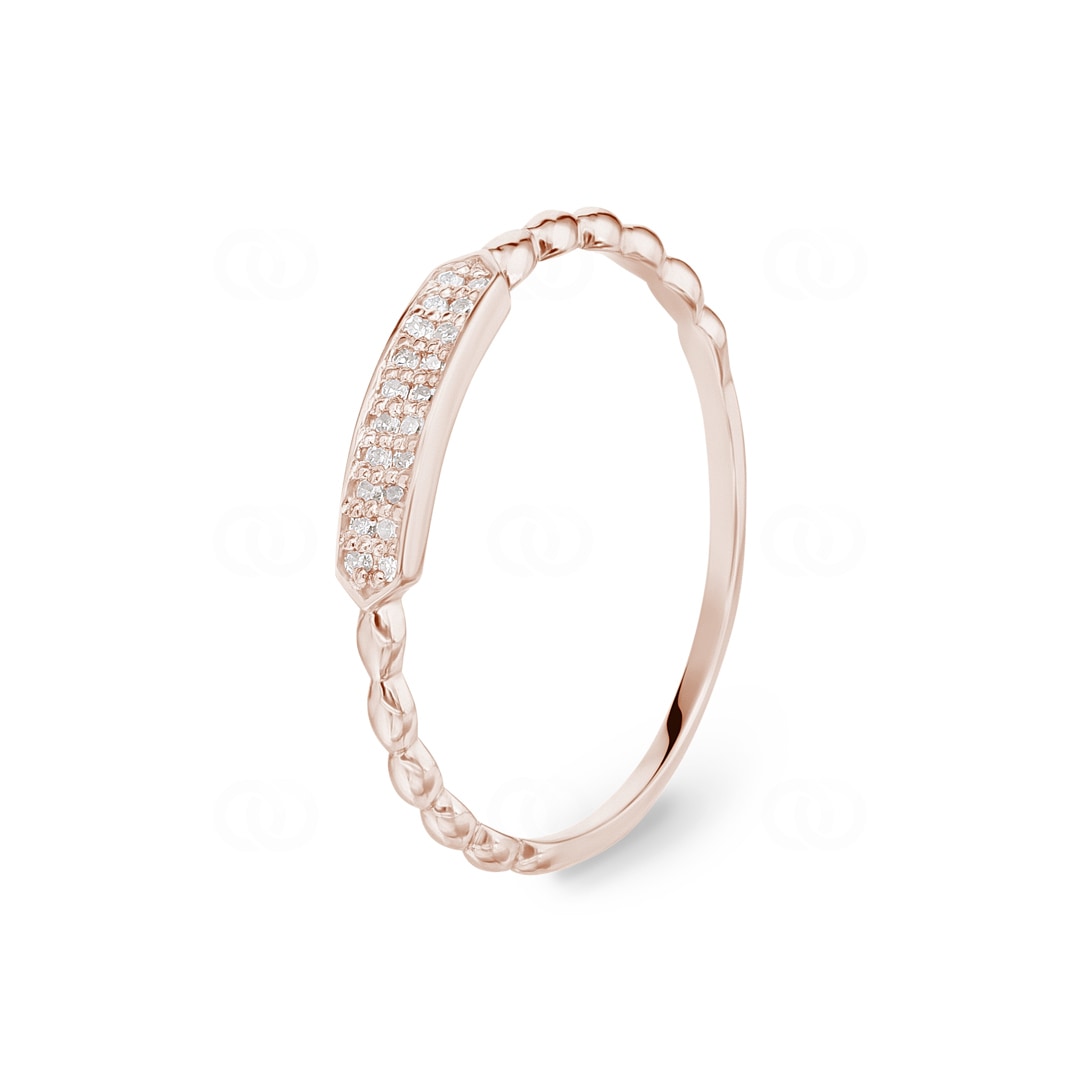 Damenring 750/18 K Roségold mit Diamanten 0.06 ct H/si by CHRISTIAN