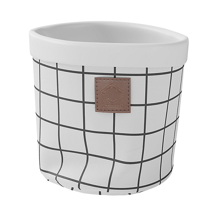 Panier de rangement Aetna Blanc & Noir GoodHome