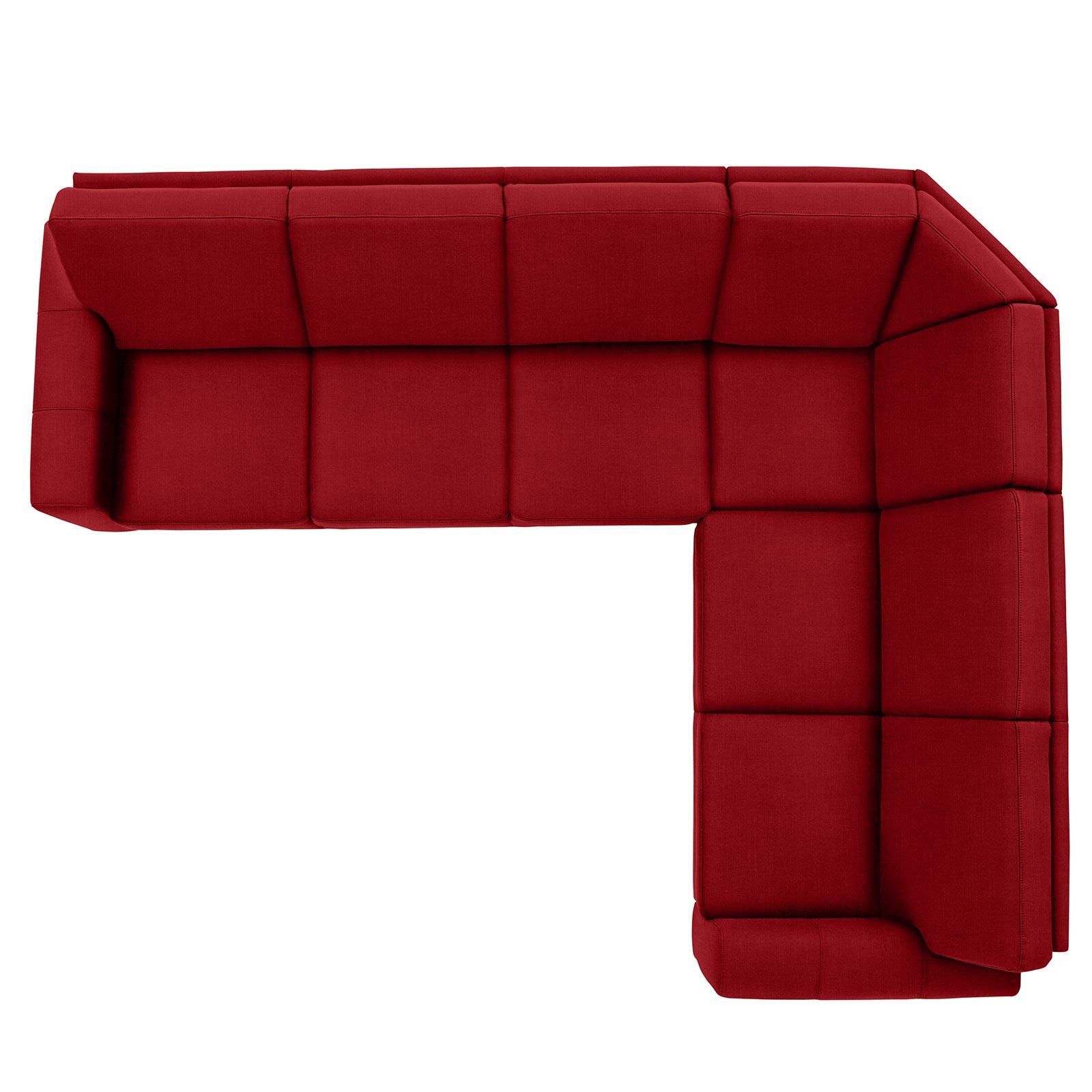 polsterpower Ecksofa - Miro bordeaux - Basismodell - rechts