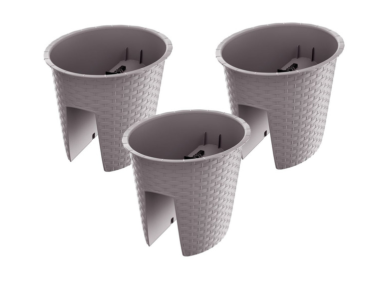 3 railing bloempotten