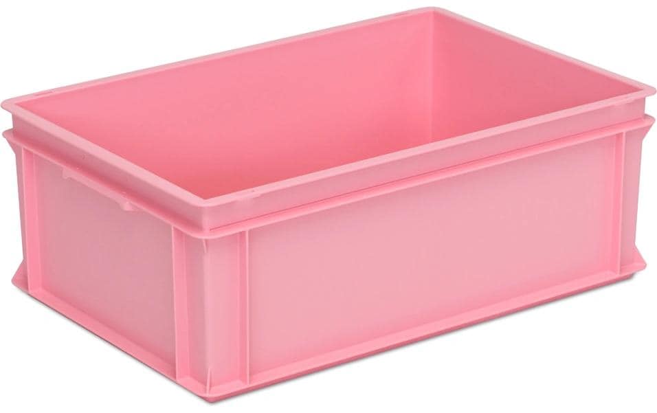 Stapelbehälter RAKO 600 x 400 x 220 mm HellrosaStapelbox mit Muschelgriffen, 1 Stück, hellrosa
