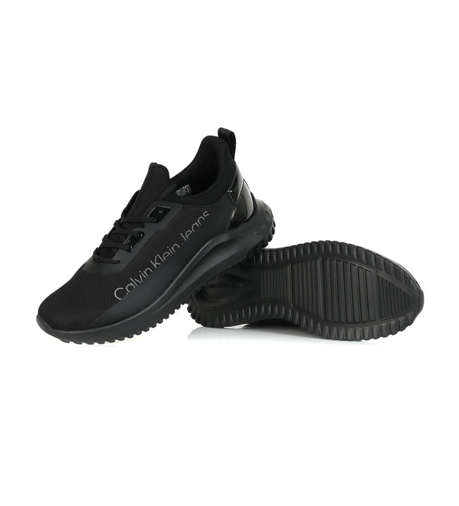 Tênis Calvin Klein Jeans Eva Run Slipon Lace Mix In Lum preto