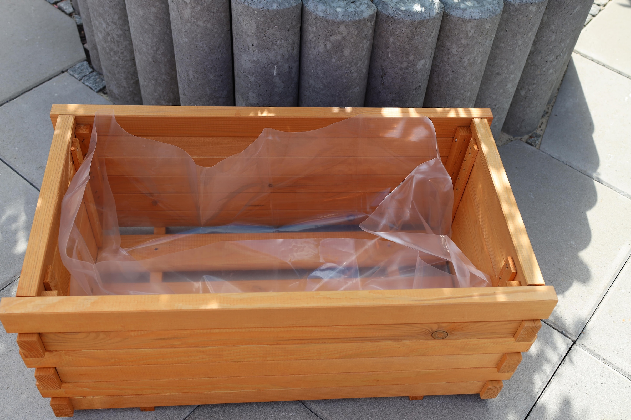 promadino Pflanzkübel »Lucca« mit Pflanzfolie, BxTxH: 69x39x29,5 cm
