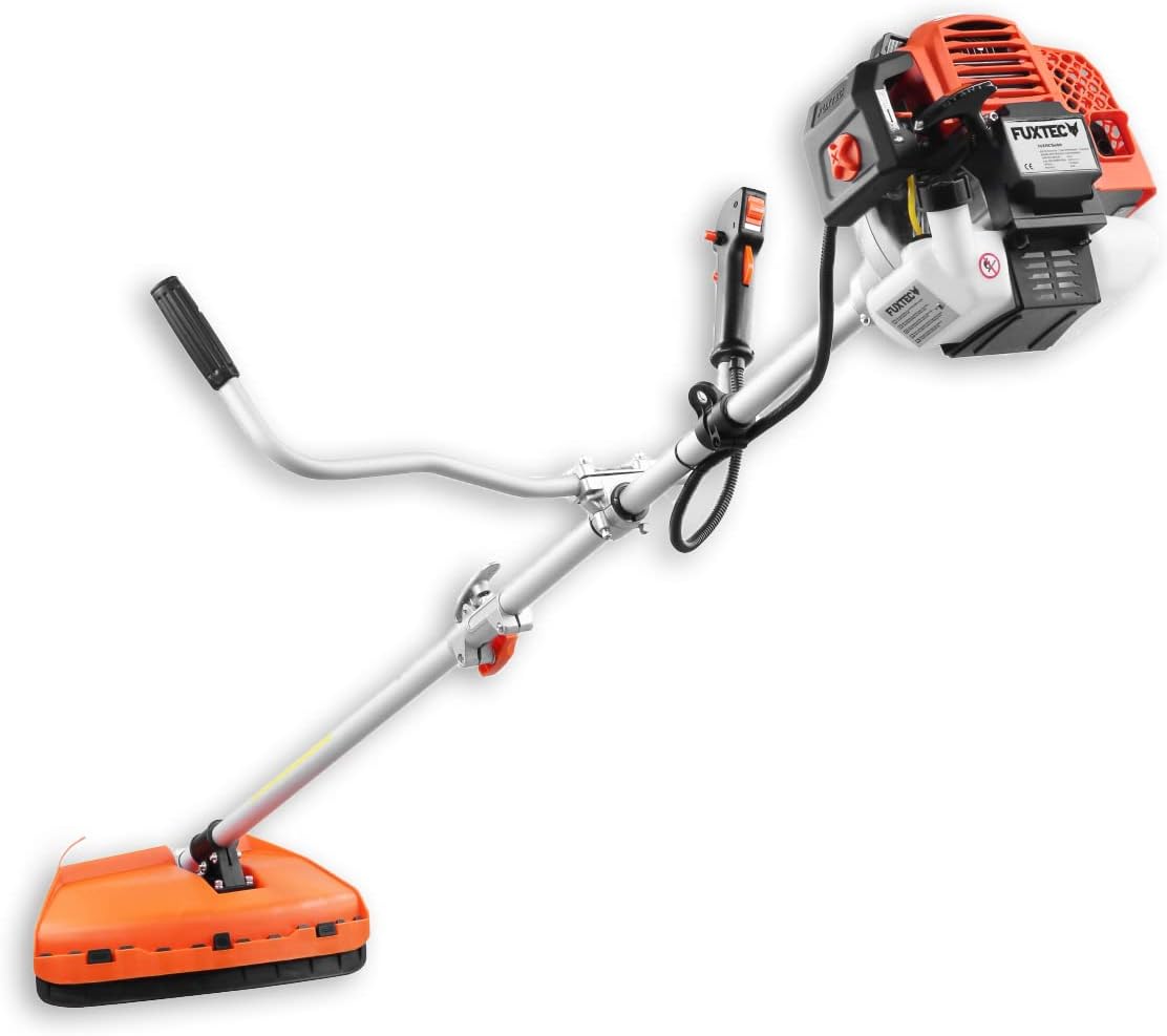 FUXTEC Benzin Motorsense – 2in1 Multitool Trimmer FX-MS162 mit 62cc 3,5PS Leistung, 2-Takt - Profi-Tragegurt Rasentrimmer, Freischneider fs Faden – Easy Starter