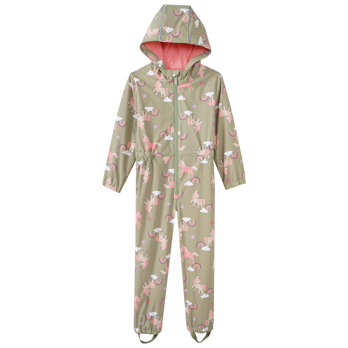 Topolino Mädchen Regenoverall mit Einhorn-Allover helloliv