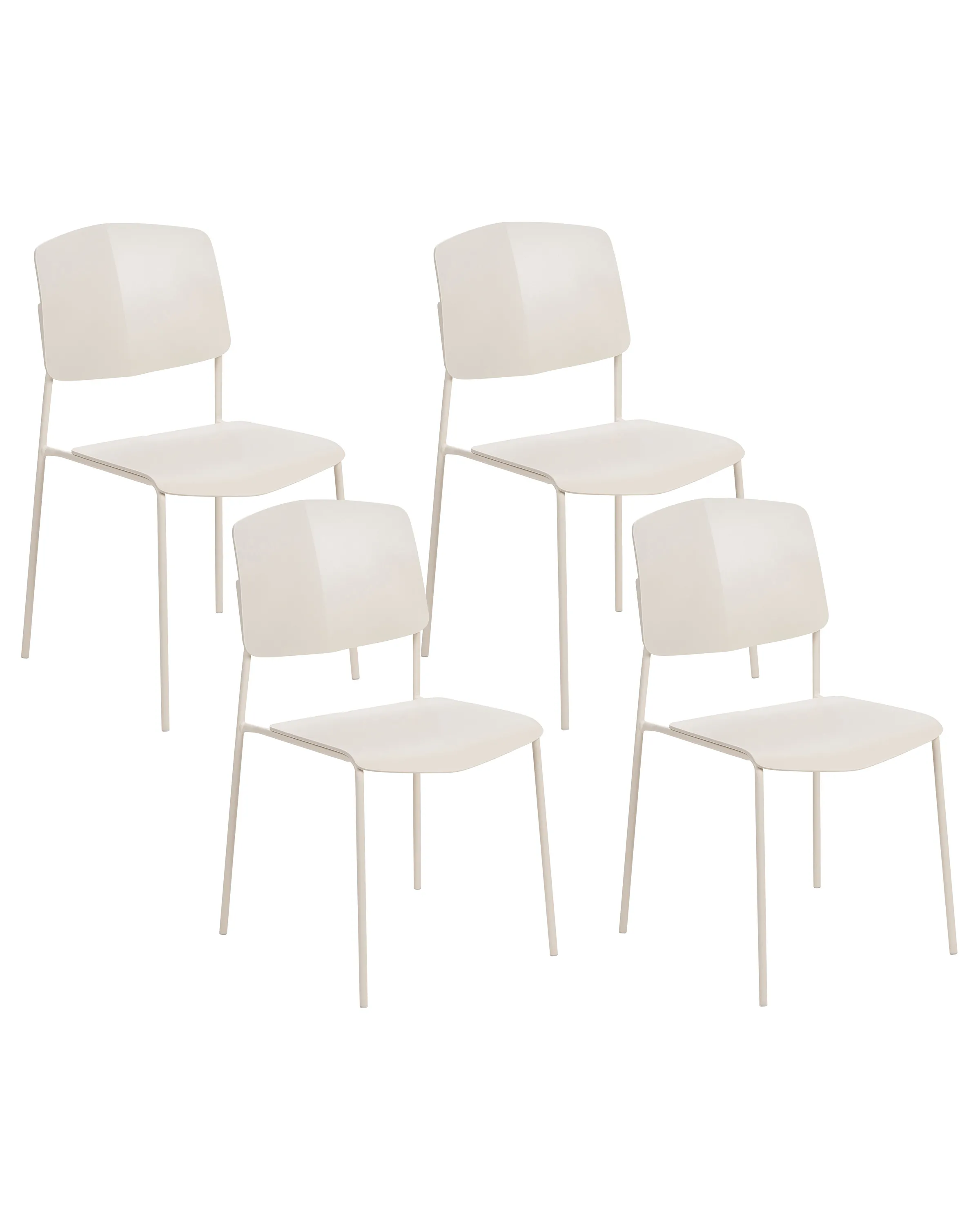 Set van 4 eetkamerstoelen ASTORIA Beige