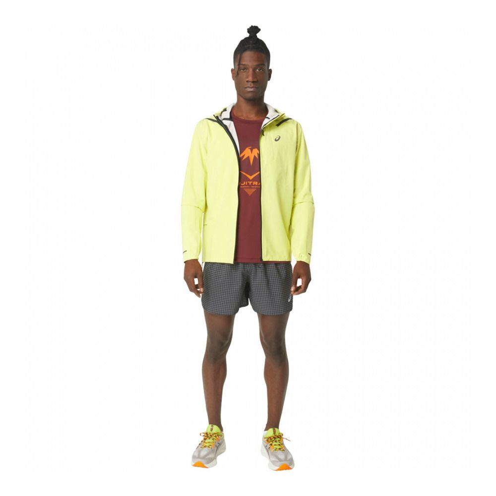 Asics FUJITRAIL LOGO - Short Homme performance black/lime zest