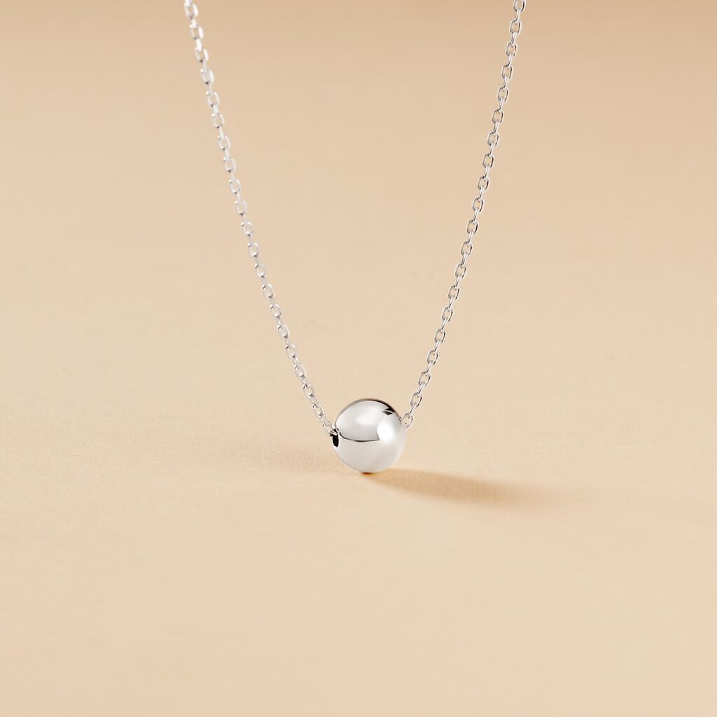 Collier Nassiera Argent Blanc