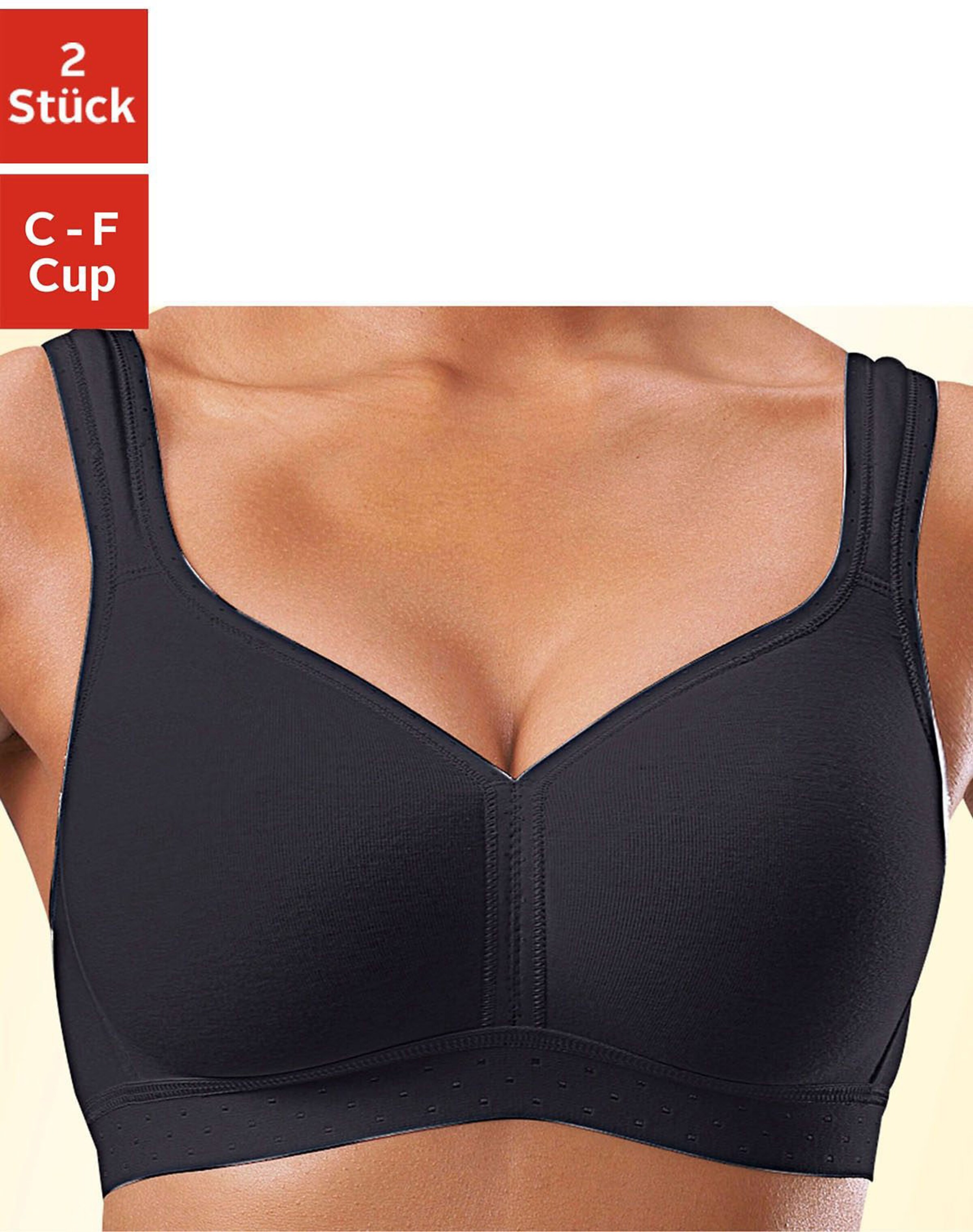petite fleur Soft-BH in weiß+schwarz