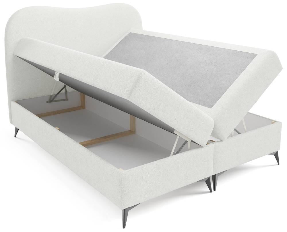 NADUVI Collection Boxspring Adler bouclé met opbergruimte 160 x 200 cm