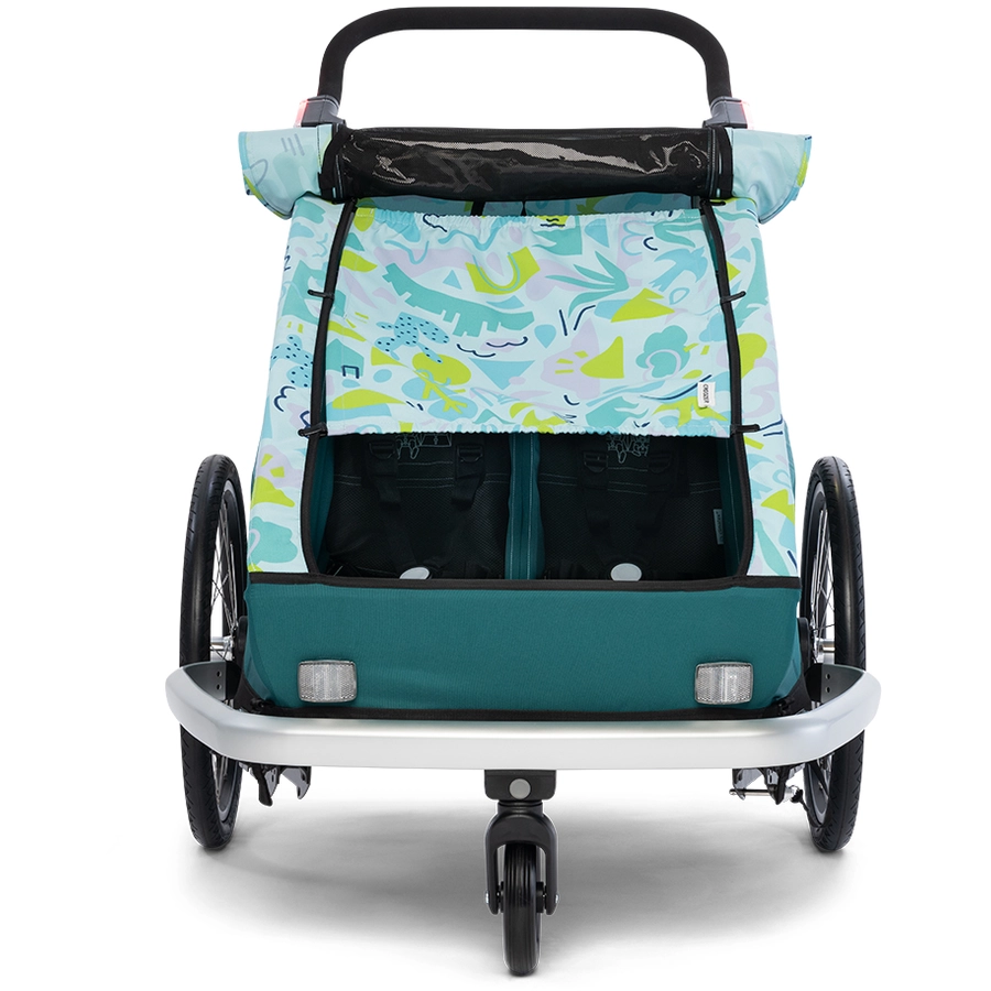 CROOZER Kinderfahrradanhänger Kid Vaaya 2 Colourful Journey inklusive Sonnenschutz