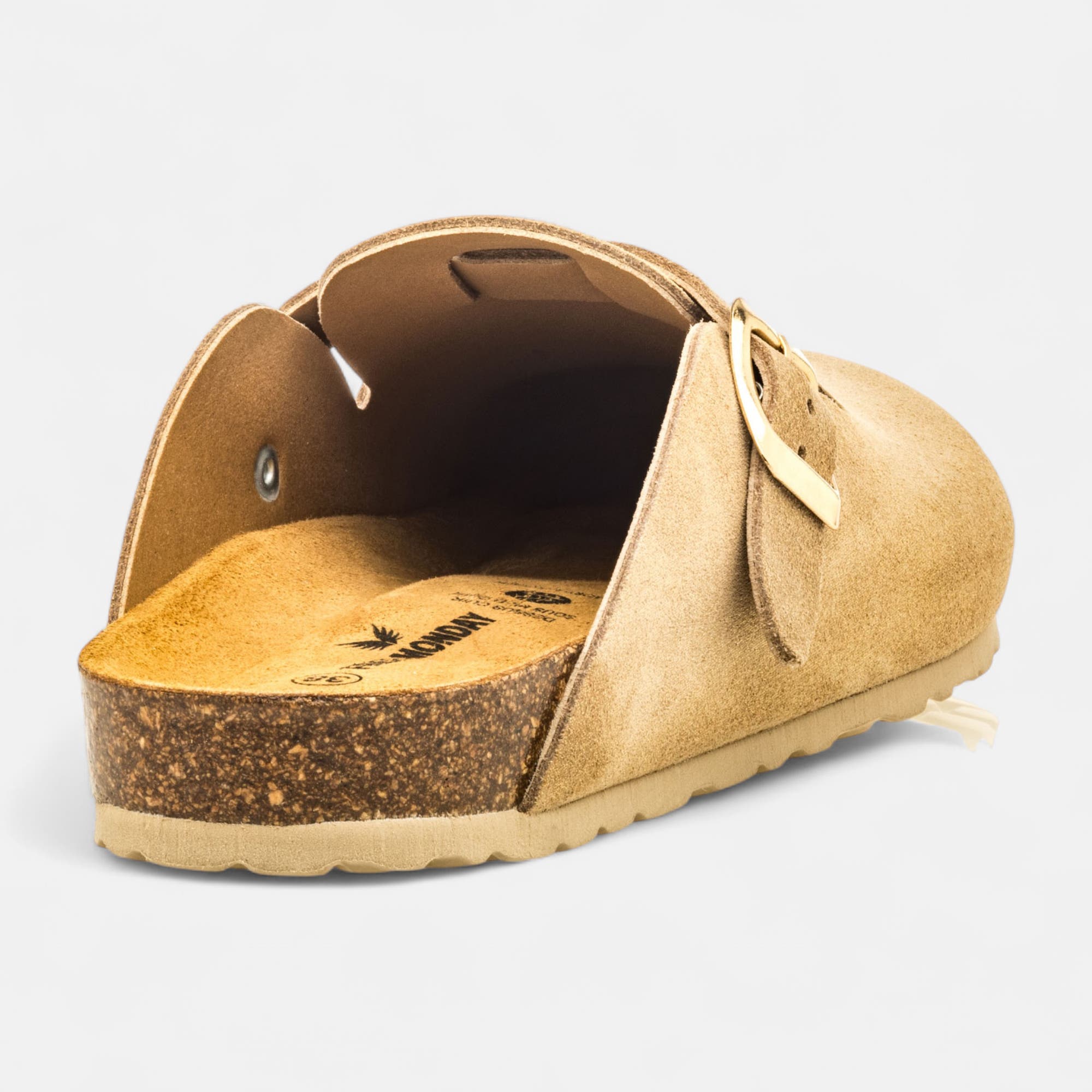 Mules Femme en cuir camel