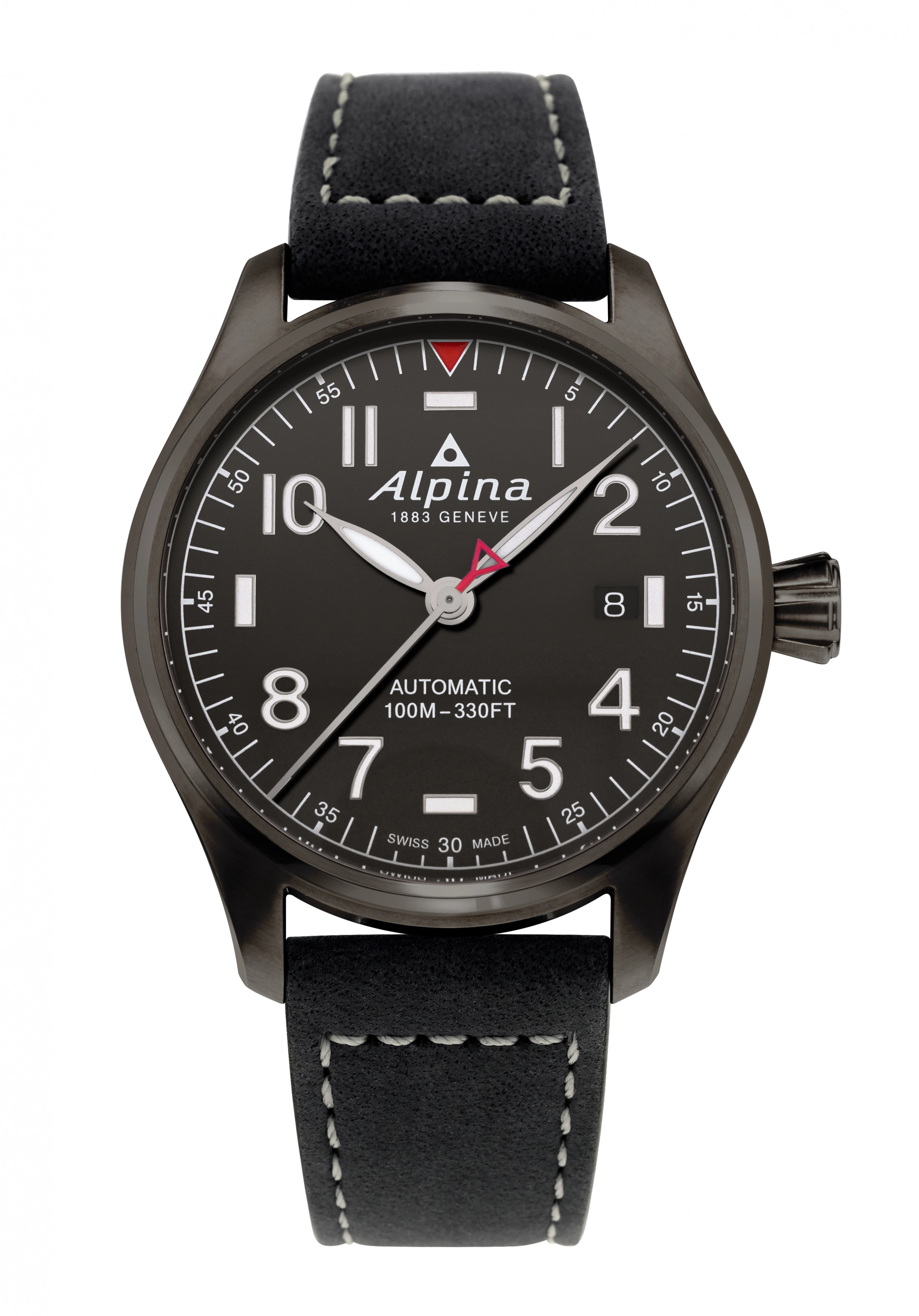 Alpina Startimer Pilot Automatik Herrenuhr Schwarz