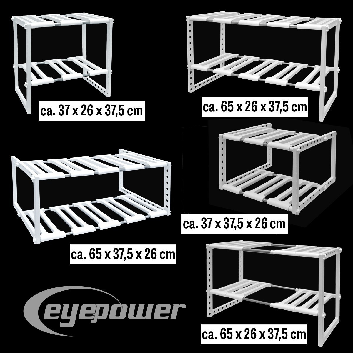 Unterschrankregal Küchenregal 39-67 cm Teleskopregal Unterschrank Regal Küche