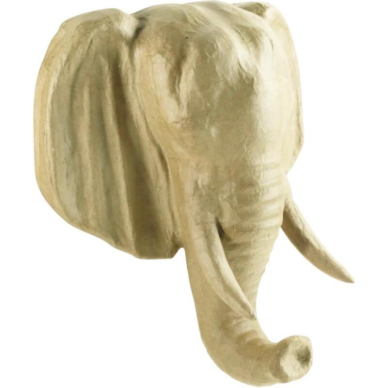 Tête éléphant à suspendre 23cm - Kraft