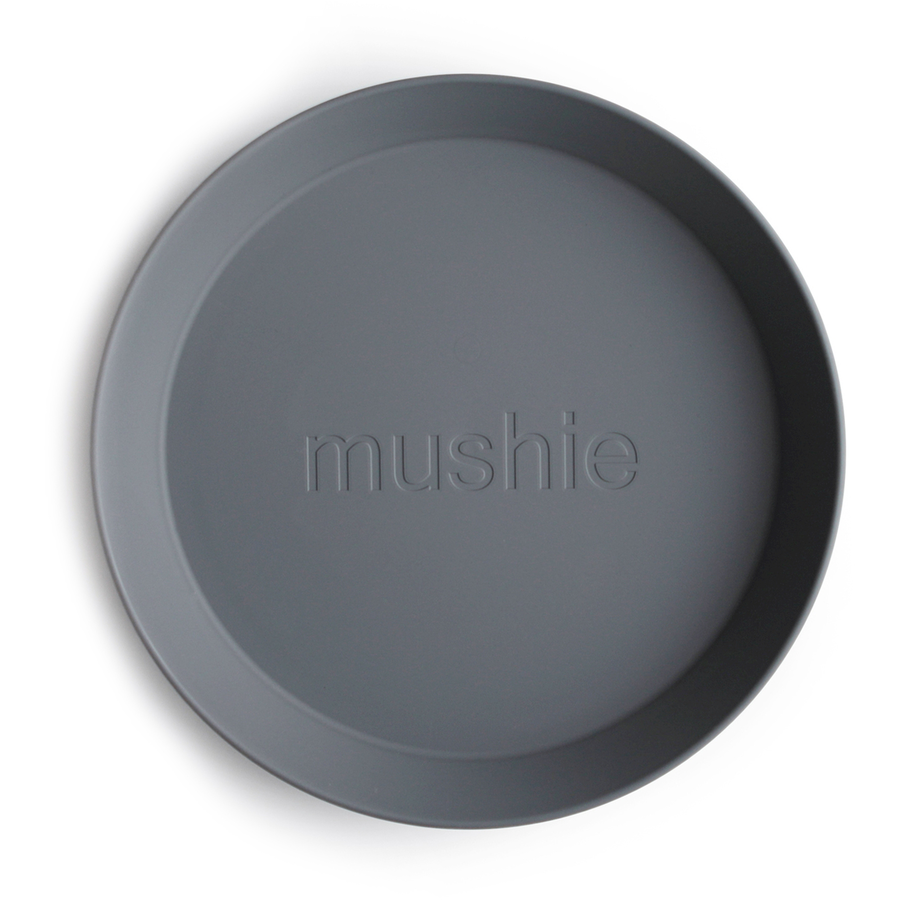 mushie Teller 2 Stück, Smoke