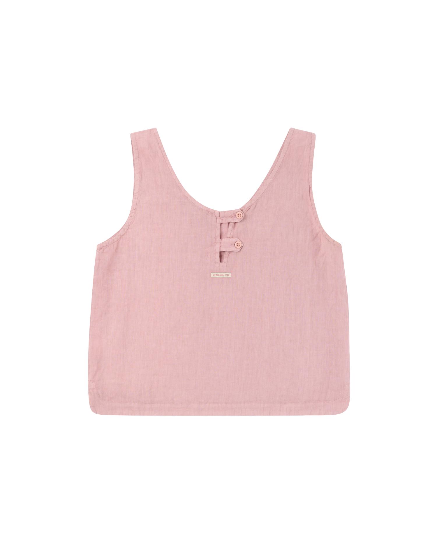 Amundsen Safari Linen Top Womens Faded Peony Pink