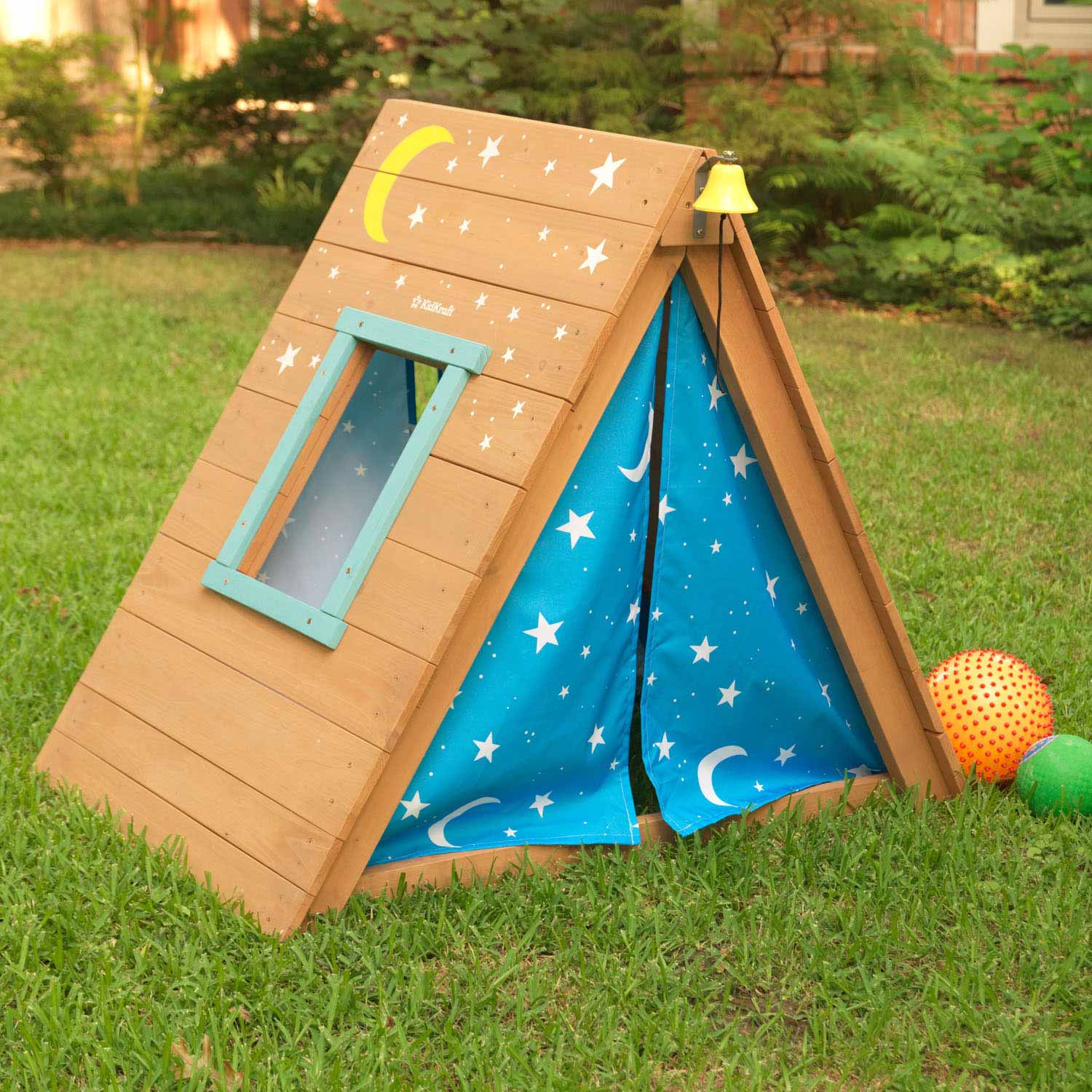 KidKraft Houten Speelhuis Tent met Klimwand