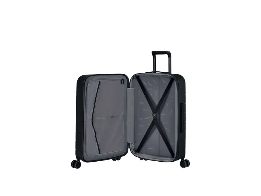 American Tourister Novastream Spinner, Rejsetaske, Hård skal, Sort, Dark Slate, Mellem, Polykarbonat (PC)