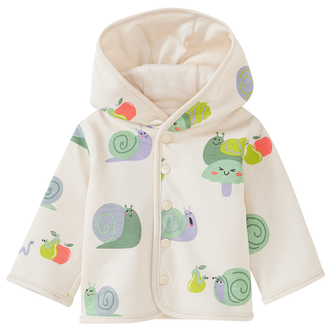 Topomini Newborn Wendejacke aus Bio-Baumwolle creme