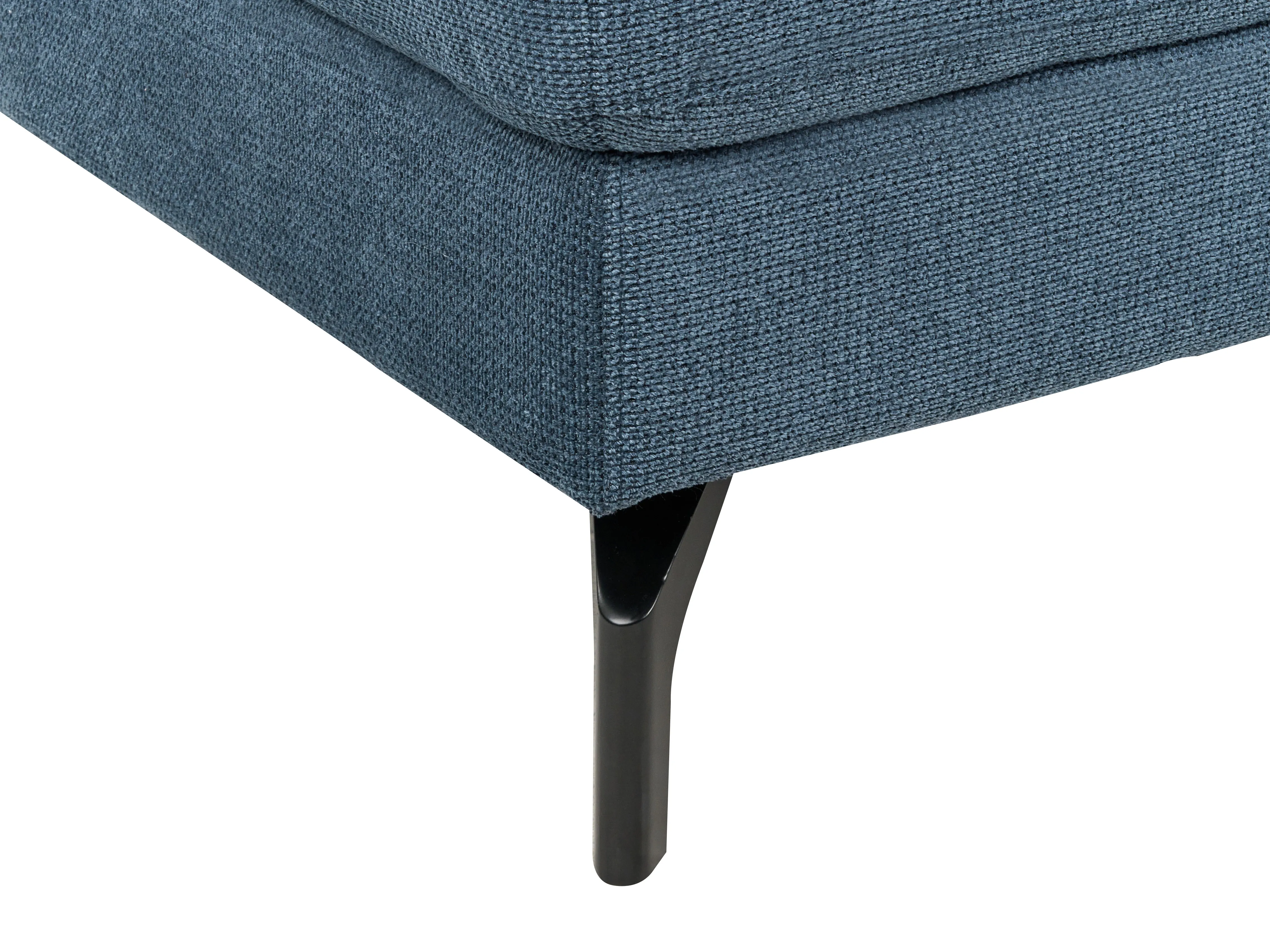 Hoekbank 4-zits GLOSLI Chenille Blauw rechtszijdig
