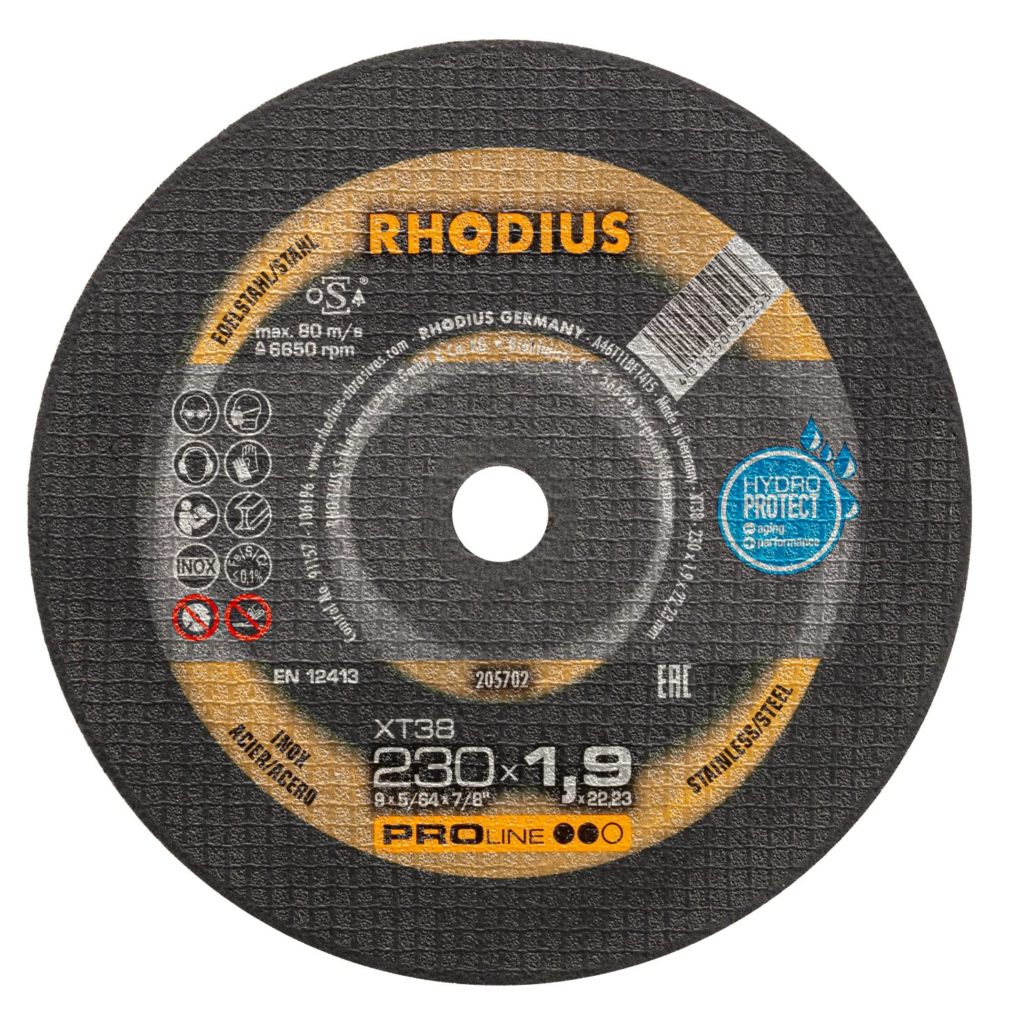 Rhodius 205702 XT38 PROline ll Doorslijpschijf extra dun 230 x 22,23 x 1,9mm (25 st)